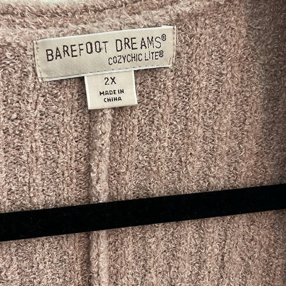 Barefoot Dreams CozyChic Lite Ribbed Shrug Cardigan Blush Pink Size 2X - Picture 4 of 7